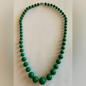 Vintage green plastic necklace